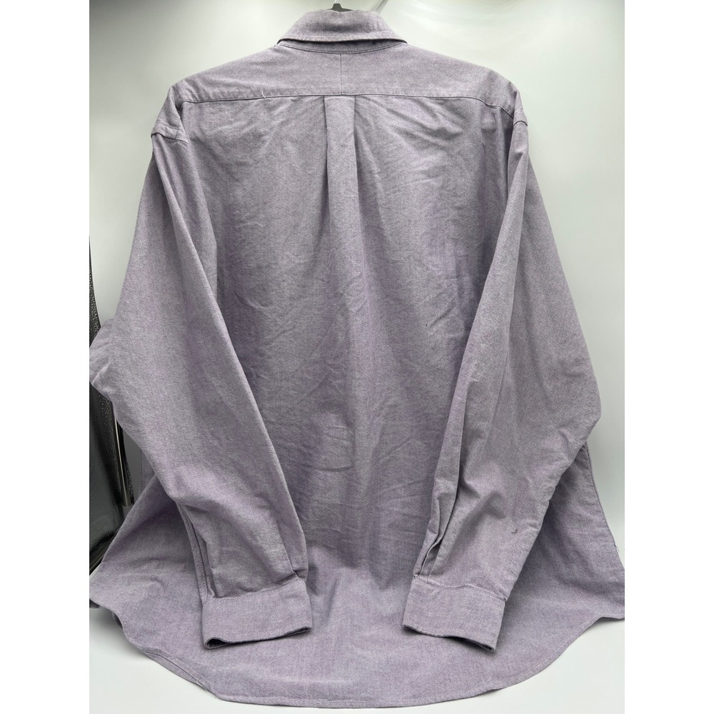 Ralph Lauren Yarmouth Shirt Mens 17.5 36 Purple Cotton Oxford Button Down Long S - Picture 6 of 6